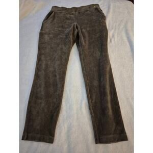 Lands' End Brown Fine Wale Corduroy Pull On Pants Size Small S 6 8 High Rise